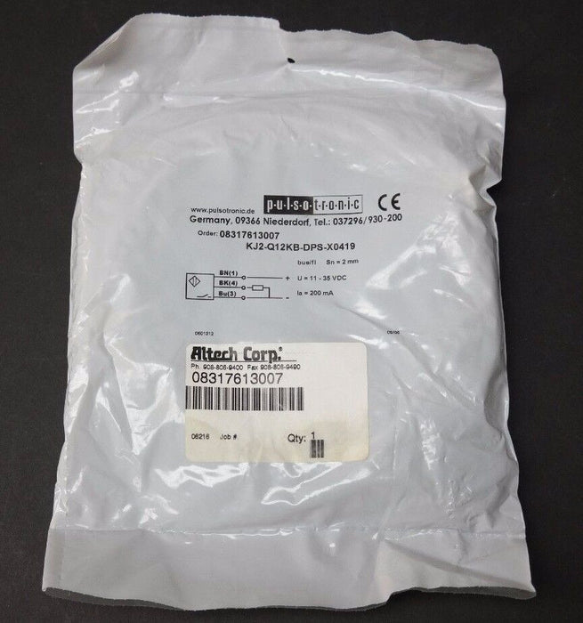 NIB PULSOTRONIC KJ2-Q12KB-DPS-X0419 SENSOR KJ2Q12KBDPSX0419, 08317613007