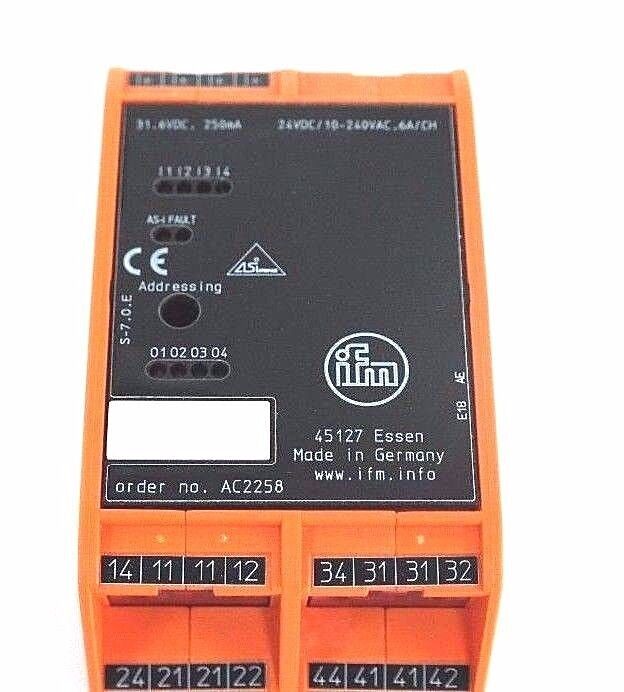 NIB IFM EFECTOR AC2258 MODULE AS-I SMARTLINE 4DI 4DO R, 31.6VDC, 250mA