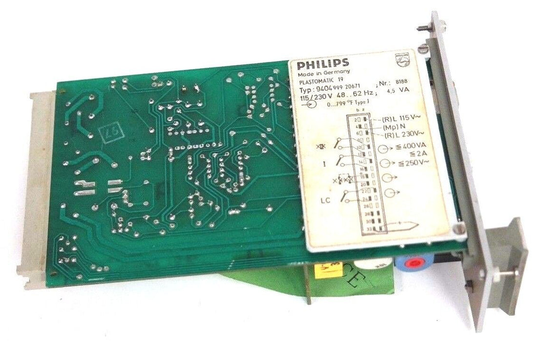 PHILIPS PLASTOMATIC 19 TYP: 940499920671 NR; 8188 115/230V 48...62HZ 4,5WA