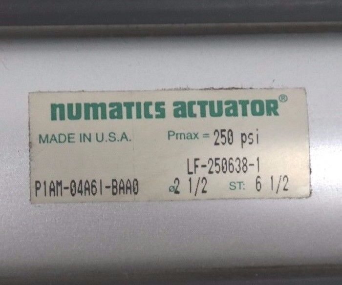 NUMATICS RC-484129-2 CYLINDER P1AM-04A61-BAA0 STROKE 4.00, BORE 2-1/2