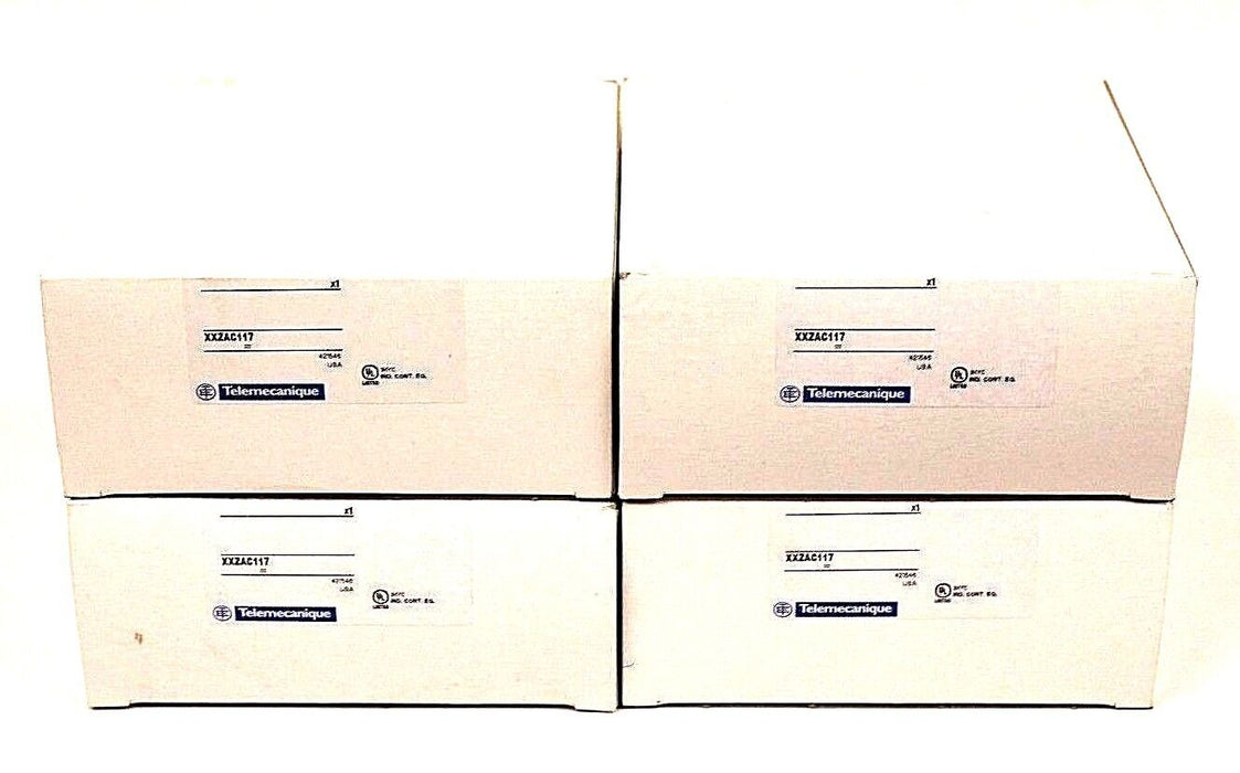 LOT OF 4 NIB TELEMECANIQUE XXZAC117 M12 CABLE 4-PIN W/LEDS 16' RT ANGLE AC-117
