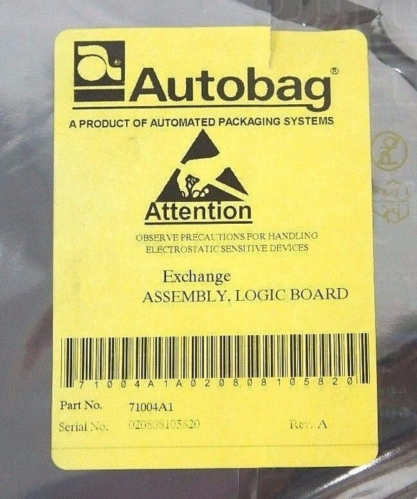 NEW SEALED AUTOMATED PACKAGING SYSTEMS 71004A1 ASSEMBLY LOGIC BOARD