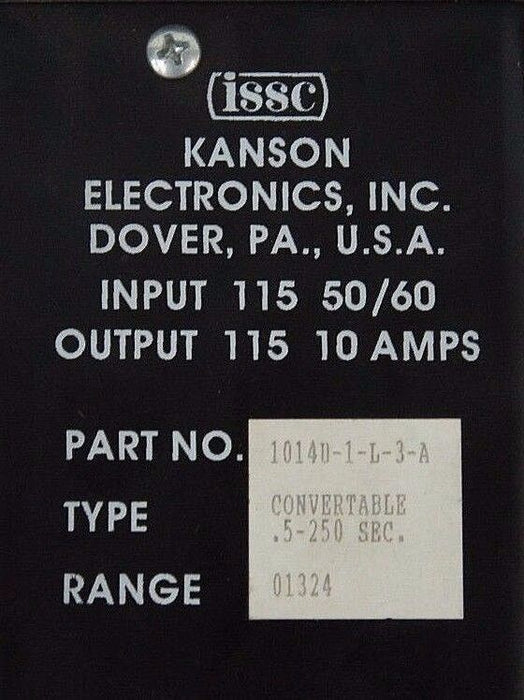 NEW ISSC 1014U-1-L-3-A SOLID STATE TIMER TYPE .05-250