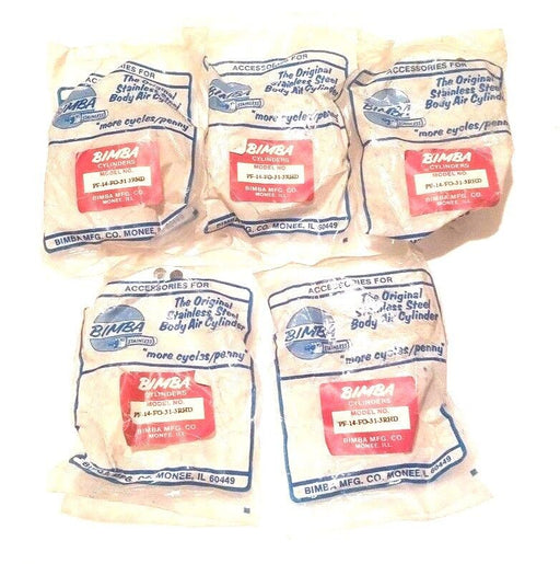 LOT OF 5 NEW BIMBA PF-14-FO-31-3RHD PNEUMATIC CYLINDERS PF14FO313RHD