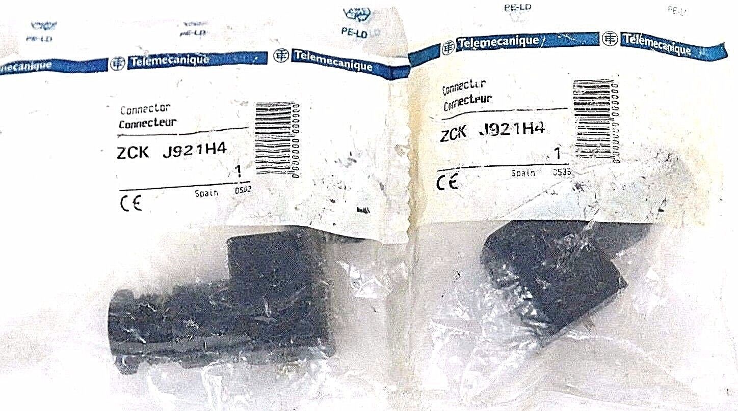 LOT OF 2 NEW TELEMECANIQUE ZCK J921H4 CONNECTORS ZCKJ921H4