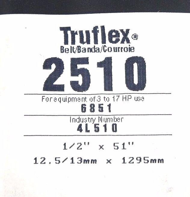 LOT OF 6 NEW GATES TRUFLEX V BELTS 4L510 4L500 4L350