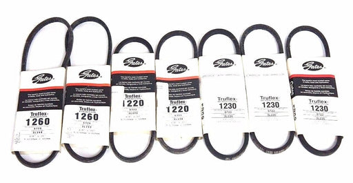 LOT OF 7 NEW GATES TRUFLEX V BELTS 3L230 3L220 3L260