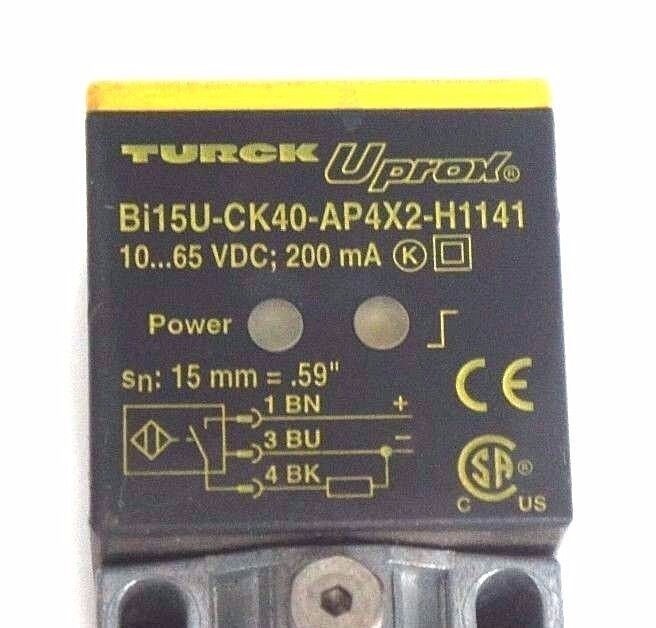 TURCK BI15U-CK40-AP4X2-H1141 PROXIMITY SWITCH BI15UCK40AP4X2H1141, 10...65 VD