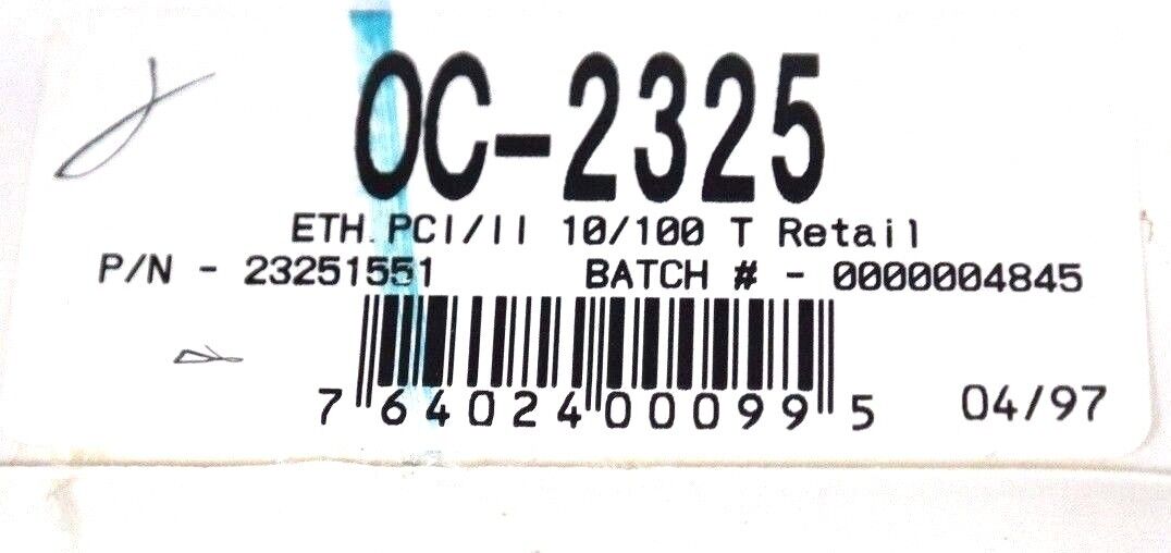NEW SEALED OLICOM OC-2325 FAST ETHERNET ISA 10/100 ADAPTER 23251551