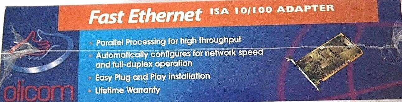 NEW SEALED OLICOM OC-2325 FAST ETHERNET ISA 10/100 ADAPTER 23251551