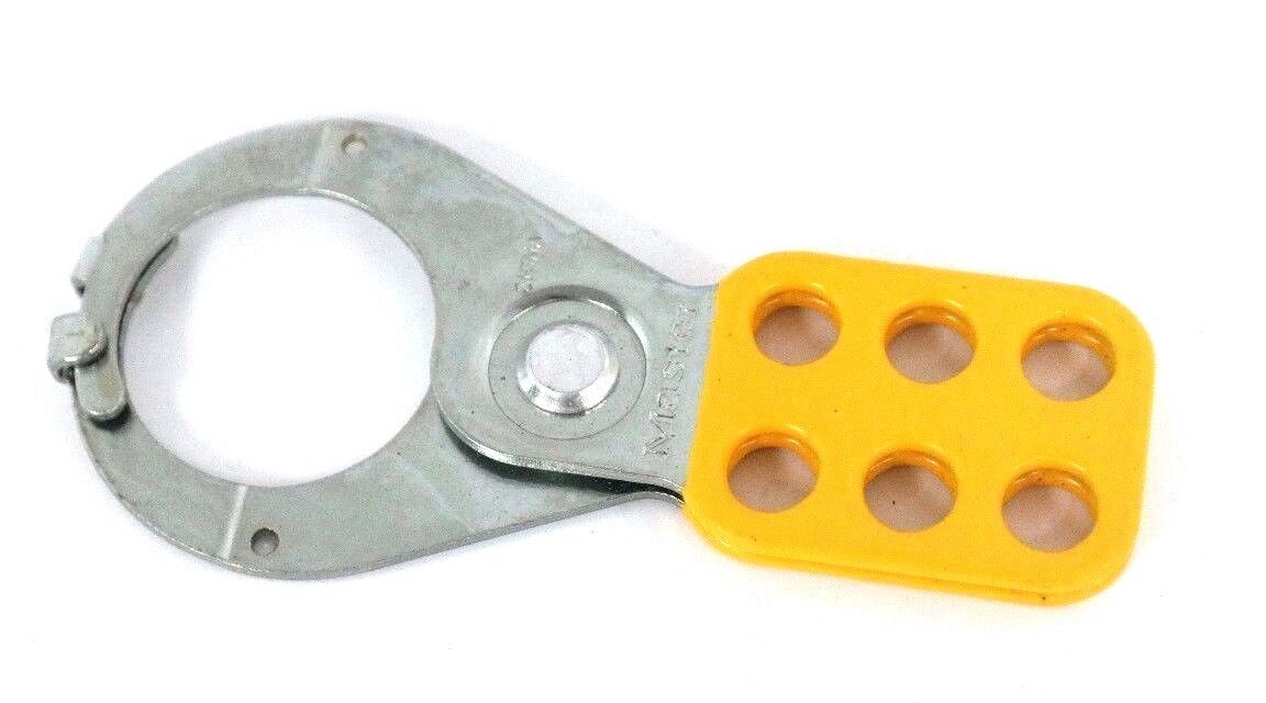 LOT OF 11 NEW MASTER LOCK 424 SAFETY LOCKOUT HASPS YELLOW