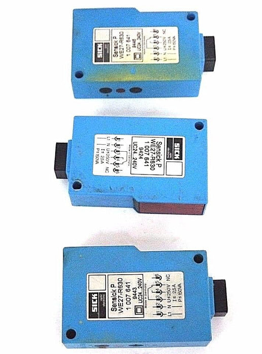 SICK OPTIC WE27-R630 PHOTOELECTRIC STATUS INDICATOR 24-240V 2VA - LOT OF 3