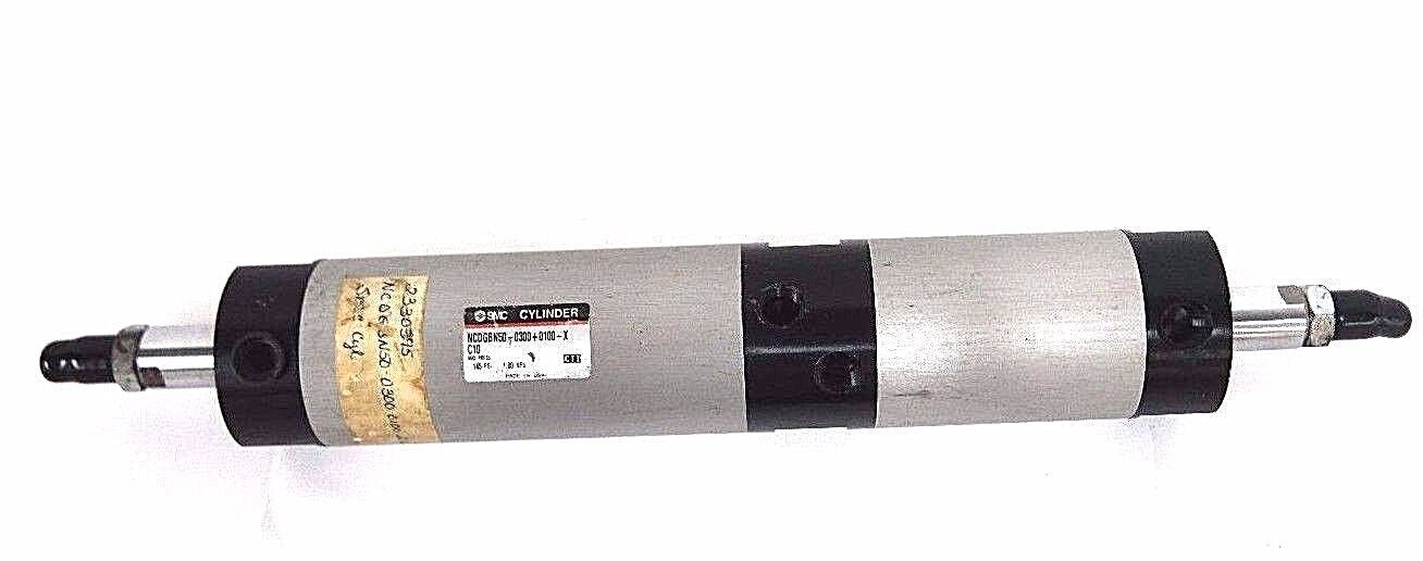 SMC NCDGBN50-0300+0100-X C10 CB CYLINDER MAX PRESS. 145 PSI 1.00 MPA