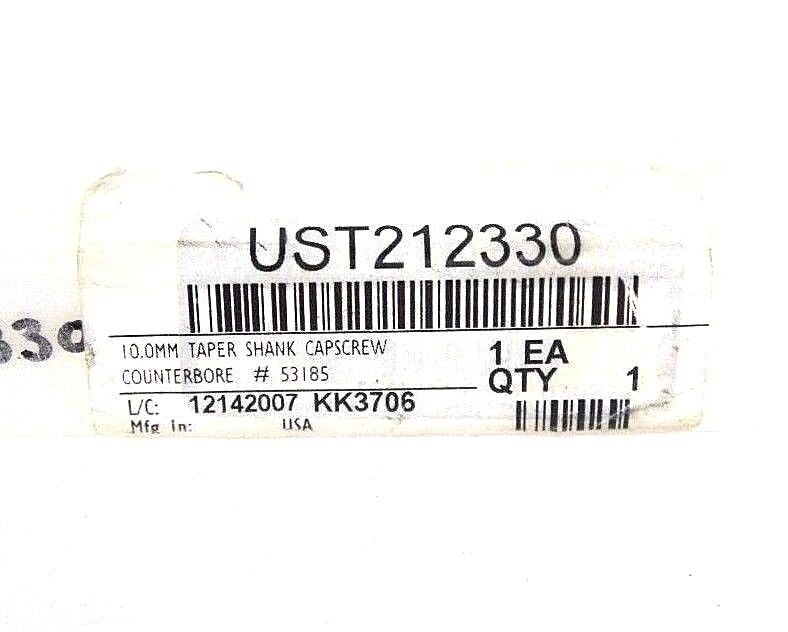 NIB UST212330 10.0MM TAPER SHANK CAPSCREW COUNTERBORE# 53185 21CM HS 0778 420010