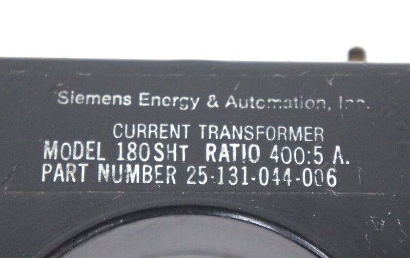 SIEMENS 25-131-044-006 TRANSFORMER MODEL: 180SHT 400:5A 180 SHT-401 - LOT OF 3