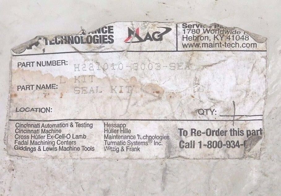 NIB MAG MAINTENANCE TECHNOLOGIES H221010-3003 SEAL KIT
