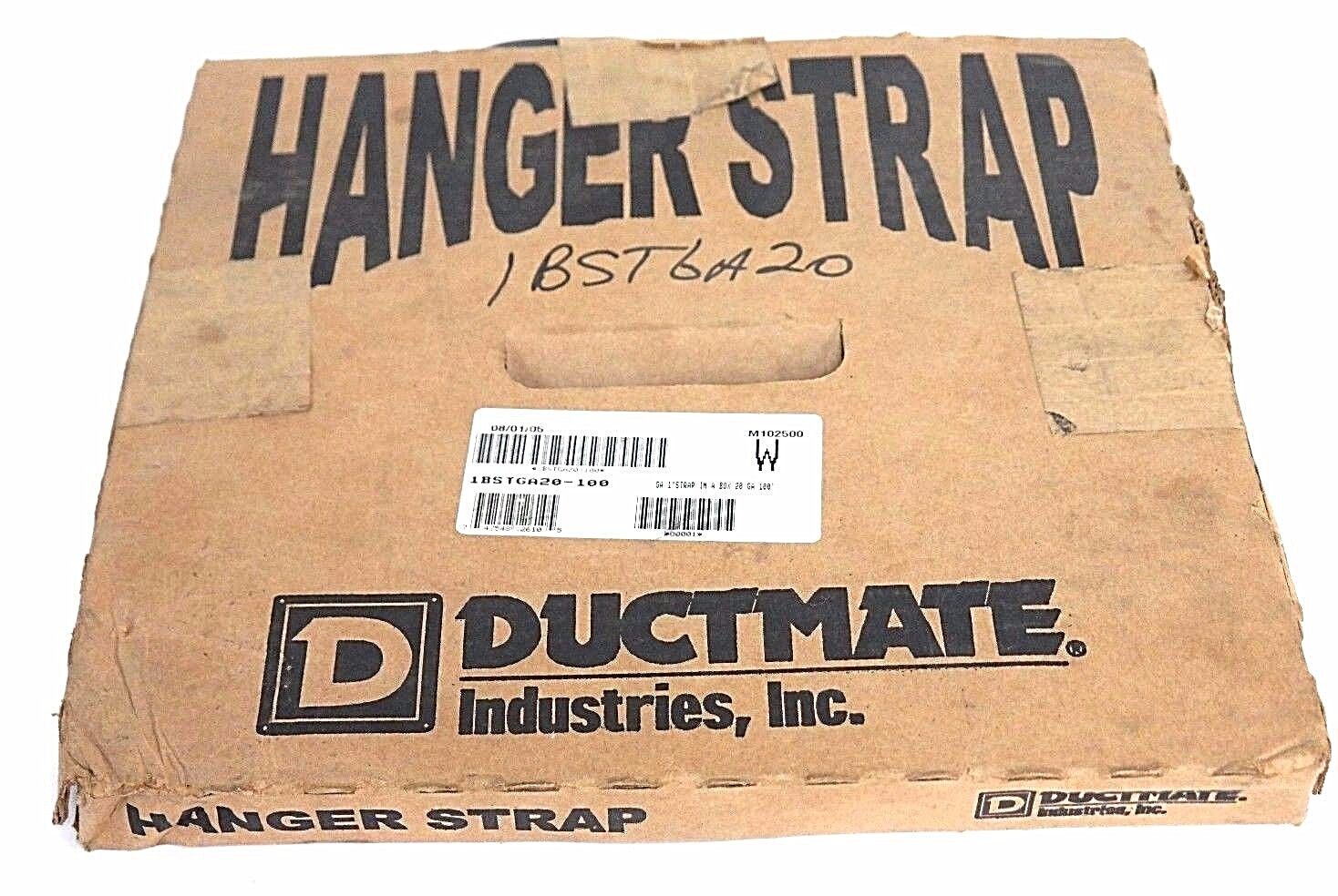 NIB DUCTMATE 1BSTGA20-100 HANGER STRAP GA 1" STRAP IN A BOX 20 GA 100" M102500