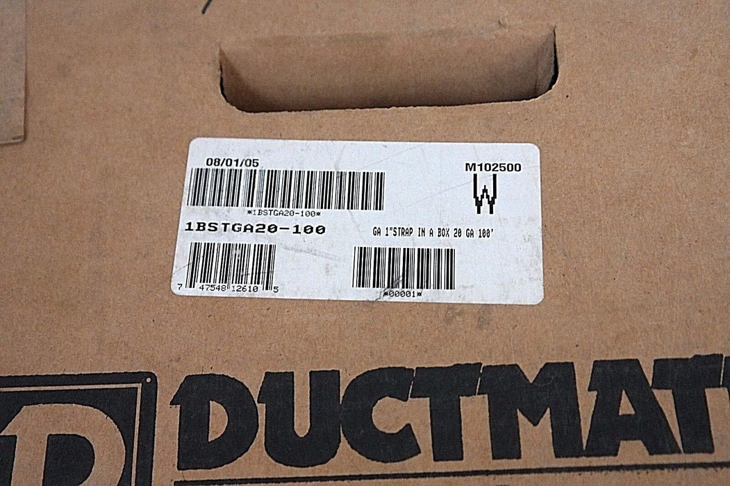 NIB DUCTMATE 1BSTGA20-100 HANGER STRAP GA 1" STRAP IN A BOX 20 GA 100" M102500