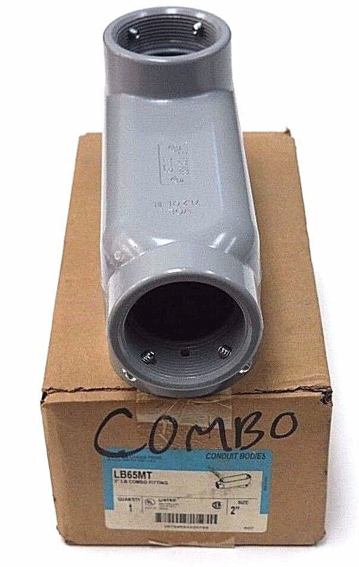 NIB CROUSE HINDS LB65MT 2" LB COMBO FITTING SIZE: 2" CONDUIT BODIES
