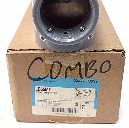 NIB CROUSE HINDS LB65MT 2" LB COMBO FITTING SIZE: 2" CONDUIT BODIES