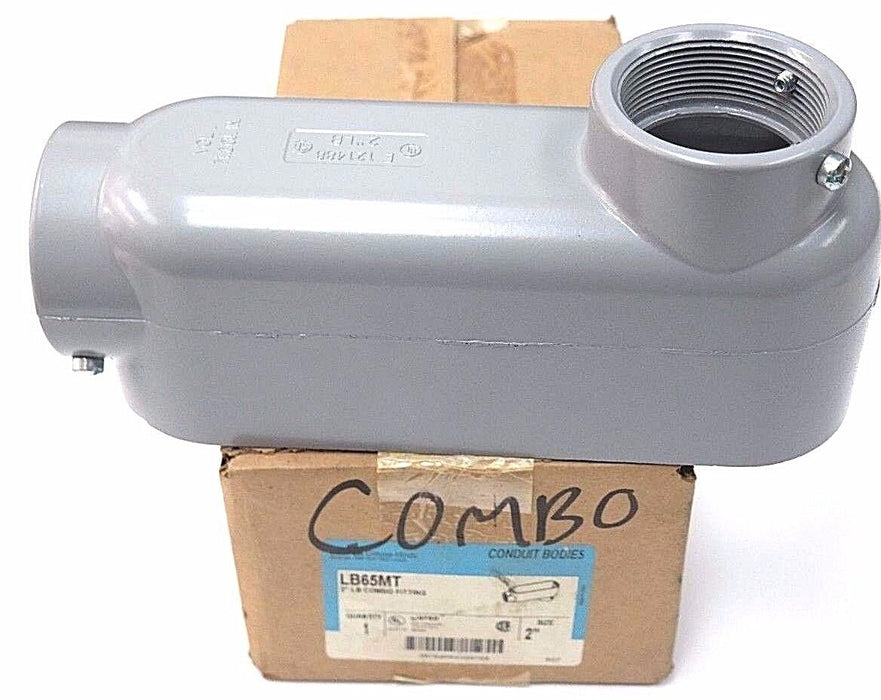 NIB CROUSE HINDS LB65MT 2" LB COMBO FITTING SIZE: 2" CONDUIT BODIES