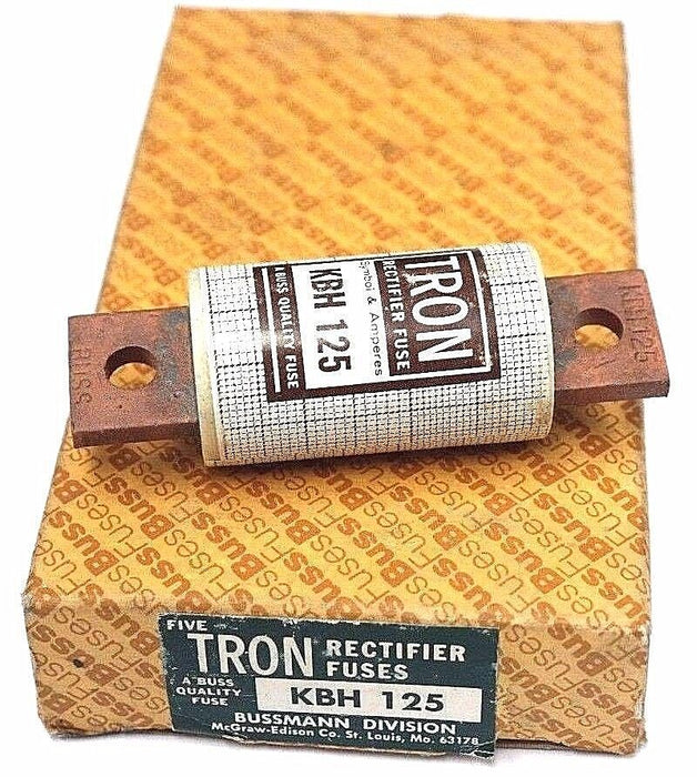 NIB BUSSMANN KBH 125 TRON RECTIFIER FUSES KBH125 - BOX OF 5