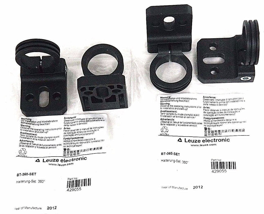 NIB LEUZE ELECTRONIC BT-360-SET HOLDER SET PART NO. 429055 - LOT OF 4