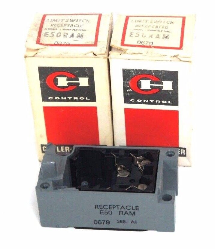LOT OF 2 NIB CUTLER HAMMER E50RAM RECEPTACLES 0679 SER. A1, E50 RAM