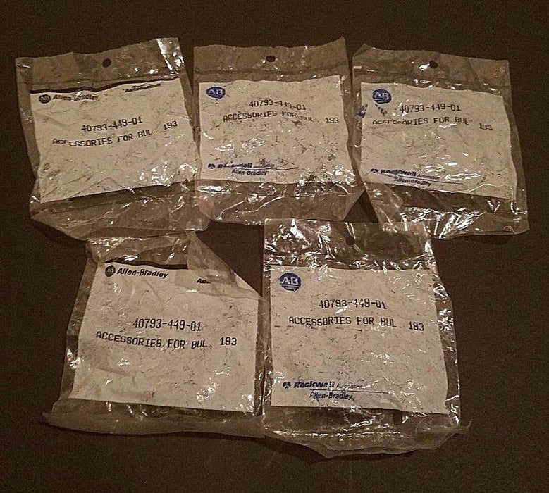 LOT OF 5 NEW ALLEN BRADLEY 40793-449-01 OVERLOAD RELAY ADAPTERS 4079344901