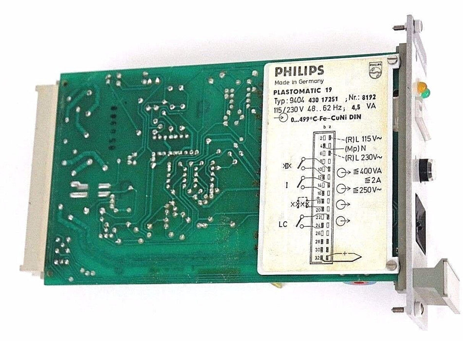 PHILIPS PLASTOMATIC 19 TYP: 940443017251 NR: 8192 115/230V 48...62HZ 4.5VA