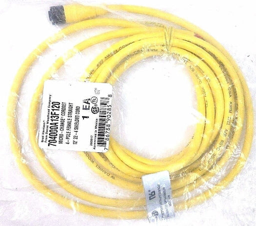 NEW BRAD HARRISON DANIEL WOODHEAD 704000A13F120 CORDSET 4-POLE 12" 22-4 CORD