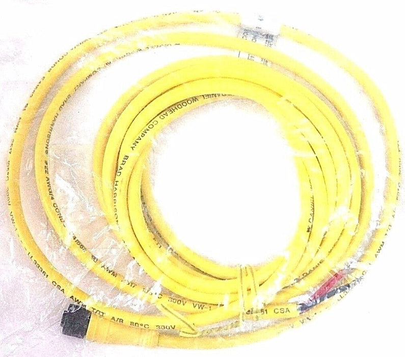 NEW BRAD HARRISON DANIEL WOODHEAD 704000A13F120 CORDSET 4-POLE 12" 22-4 CORD