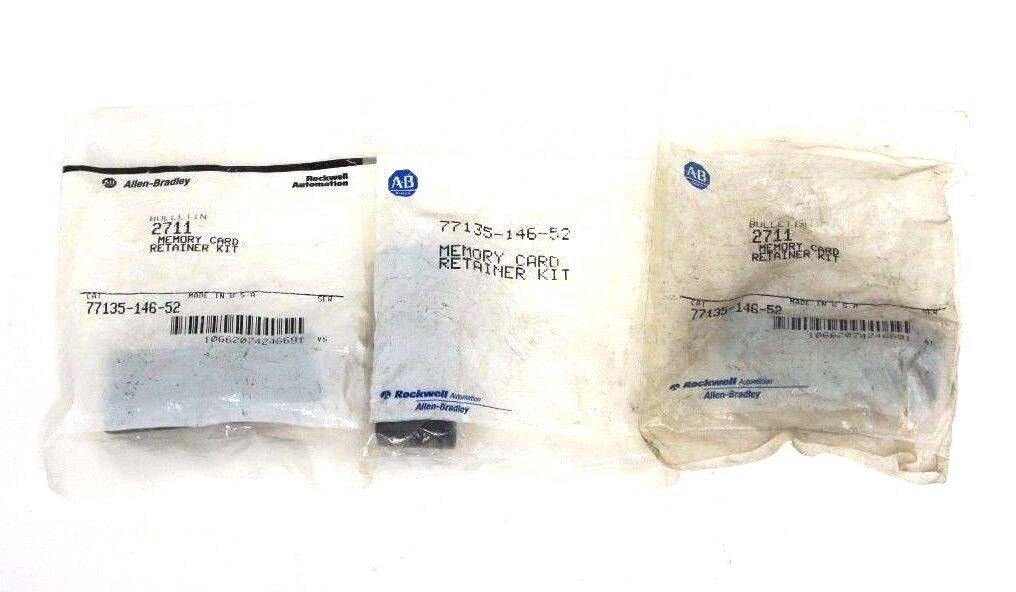 LOT OF 3 NEW ALLEN BRADLEY 77135-146-52 MEMORY CARD RETAINER KITS  7713514652