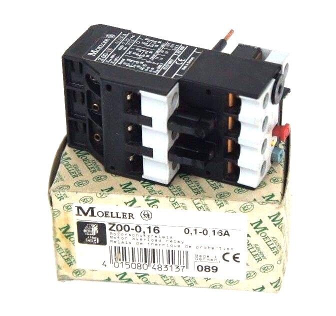 NIB MOELLER Z00-0,16 MOTOR OVERLOAD RELAY 0,1-0,16A, Z00-0.16