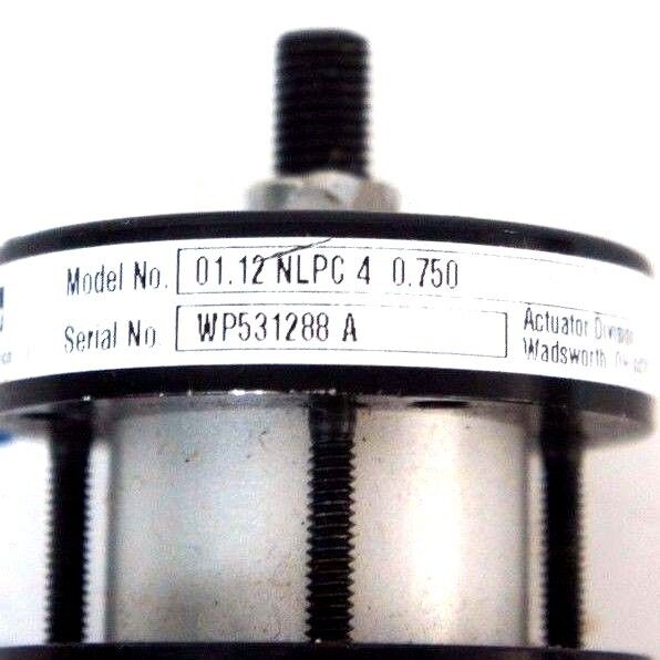 NEW PARKER 01.12 NLPC 4 0.750 PNEUMATIC CYLINDER 250PSI 0112NLPC40750