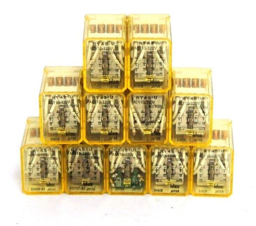 LOT OF 11 IDEC 4Y4S-U RELAYS AC110-120V, 50/60HZ, 4Y4SU