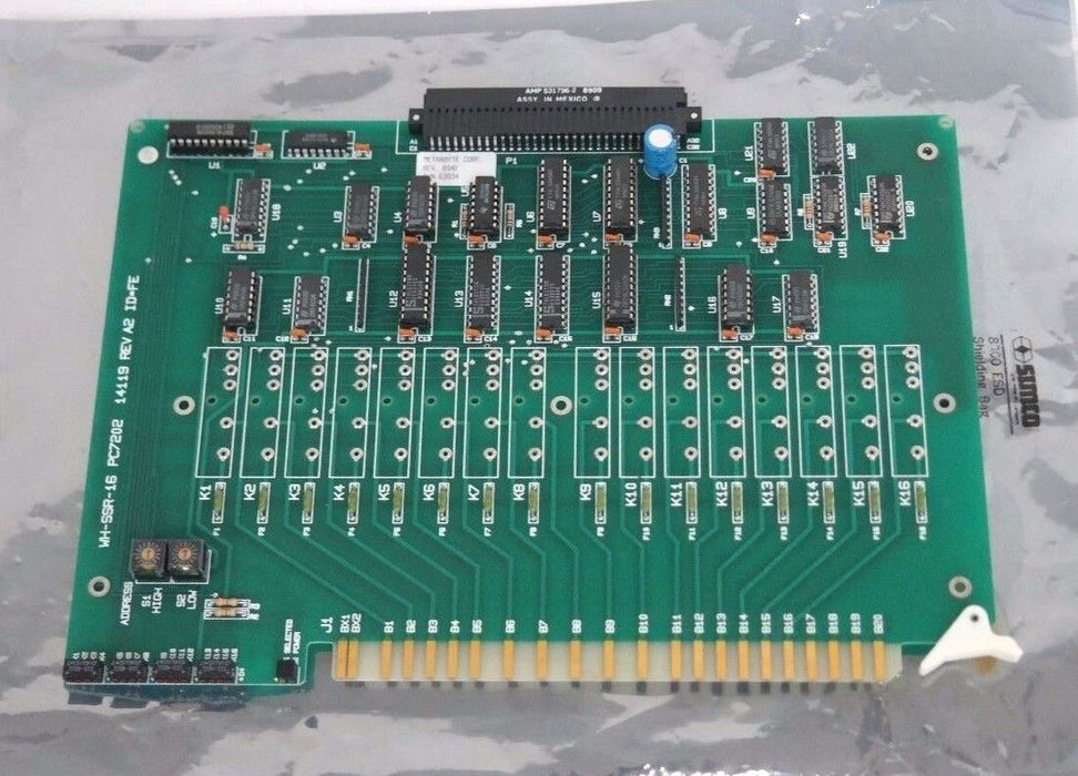 NEW METRABYTE CORP. WH-SSR-16 BOARD WHSSR16, PC7202 14119 REV. A2 ID=FE