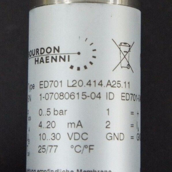 NIB BOURDON HAENNI ED701 L20.414.A25.11 PRESSURE TRANSMITTER ED701L20414A2511