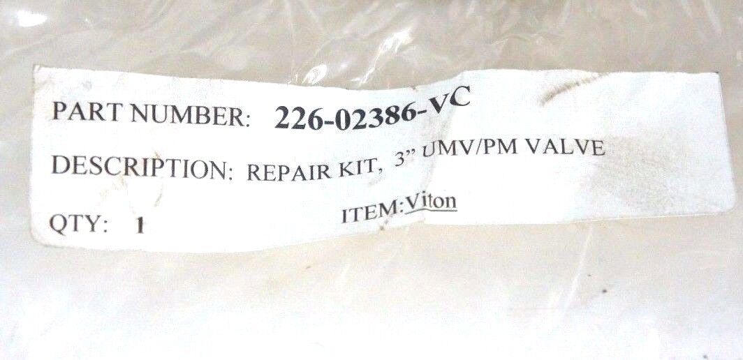 REPAIRED VITON 226-02386-VC VALVE 3'' UMV/PM