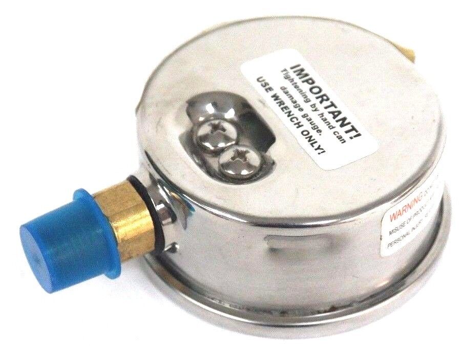 NIB MARSH J7648P GAUGE 2.5'' SEVB 1/4NPT, 0-100PSI & KPA