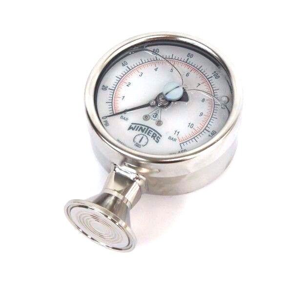 NIB WINTERS PAG15605 LIQUID PRESSURE GAUGE 4" 0-160PSI 1/2" NPT 50238787
