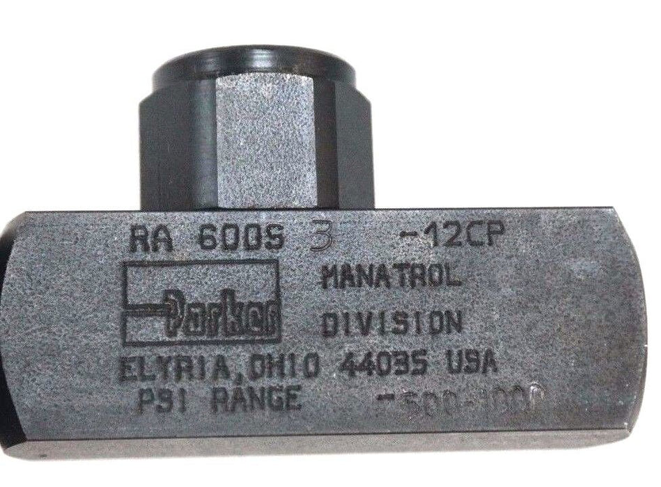 NIB PARKER RA-600S-3-12CP RELIEF VALVE RA-600S-3, RA600S3