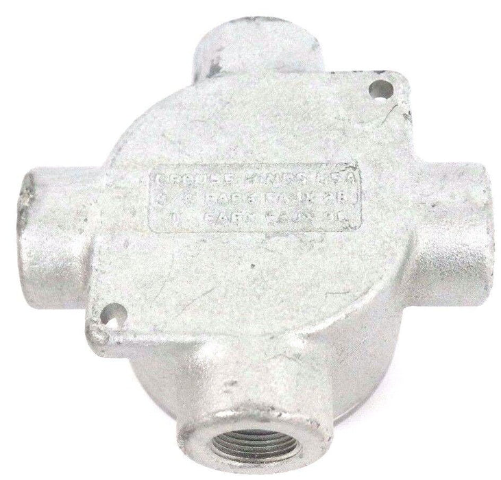 NIB CROUSE-HINDS EABX26 CONDUIT OUTLET BOX WITH COVER SIZE: 3/4''