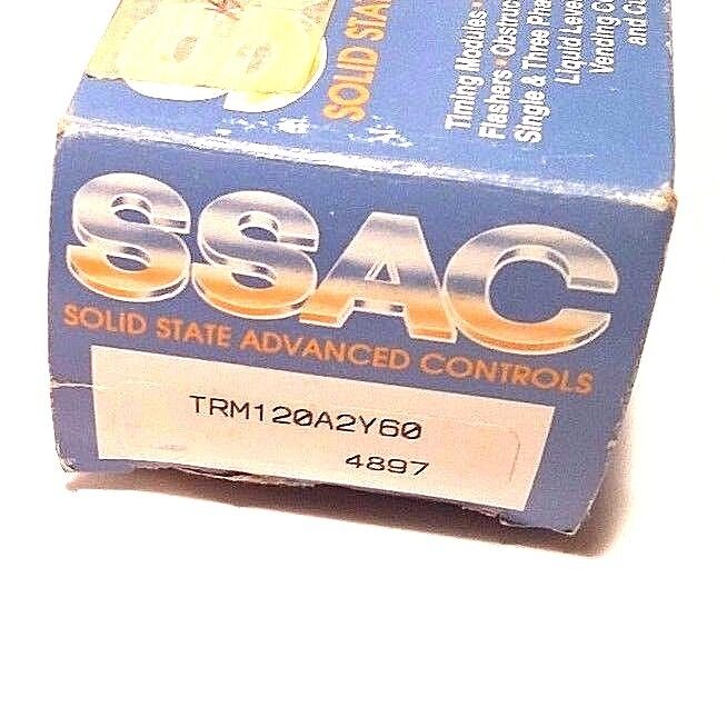 NIB SSAC TRM120A2Y60 TIME DELAY RELAY 120VAC, 1-60SEC, 4897