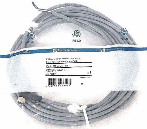 NEW TELEMECANIQUE XZCPV1041L5 PVC PRE WIRED FEMALE CONNECTOR, 907354