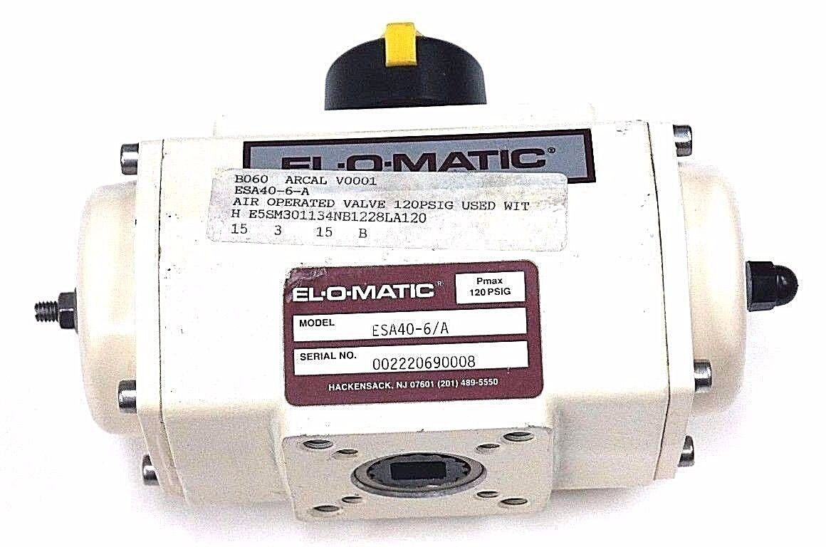 NEW EL-O-MATIC ESA40-6/A PNEUMATIC ACTUATOR SPRING RETURN 120PSIG ELOMATIC