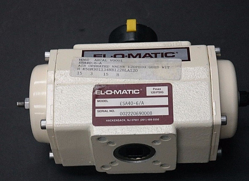 NEW EL-O-MATIC ESA40-6/A PNEUMATIC ACTUATOR SPRING RETURN 120PSIG ELOMATIC