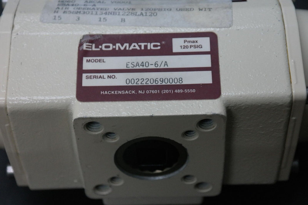 NEW EL-O-MATIC ESA40-6/A PNEUMATIC ACTUATOR SPRING RETURN 120PSIG ELOMATIC