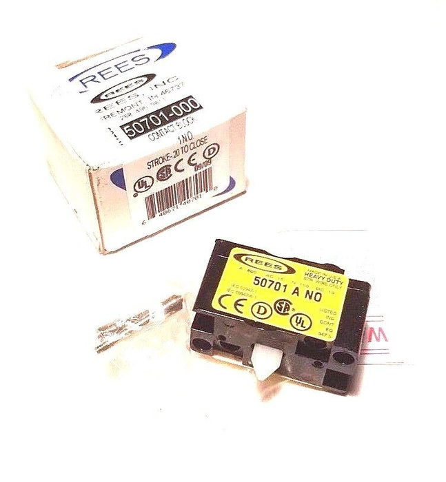 NIB REES 50701-000 CONTACT BLOCK 50701000, 1 N.O.
