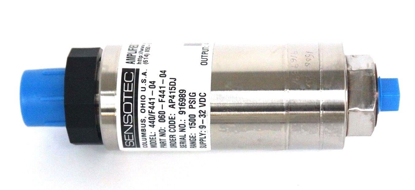 NIB SENSOTEC 440/F441-04 PNEUMATIC PRESSURE TRANSDUCER 060-F441-04, 1500PSIG